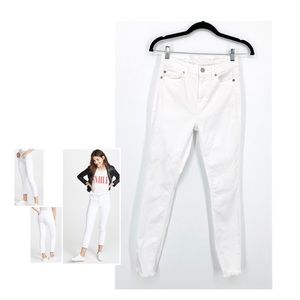 7 for all Mankind White Raw Edge Mid Rise Jeans Size 25 White Jeans